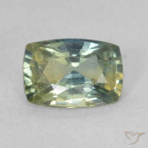 0.88ct 자연스러운 다색 사파이어, 방석, VVS-VS