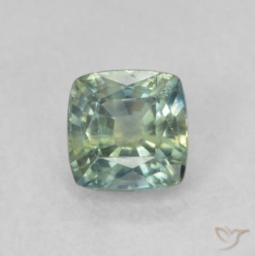 0.63ct 자연스러운 다색 사파이어, 방석, VS-SI