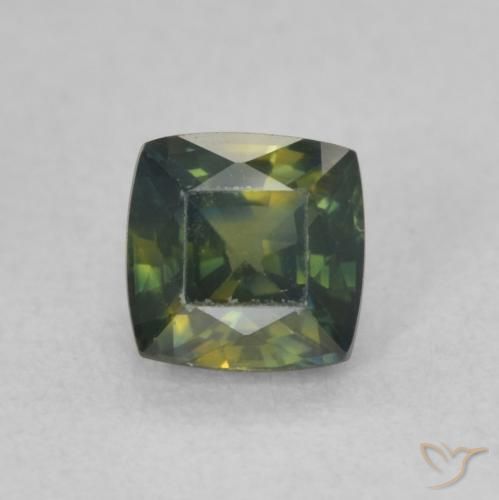 0.67ct 자연스러운 황록색 사파이어, 방석, VVS-VS, Photo A