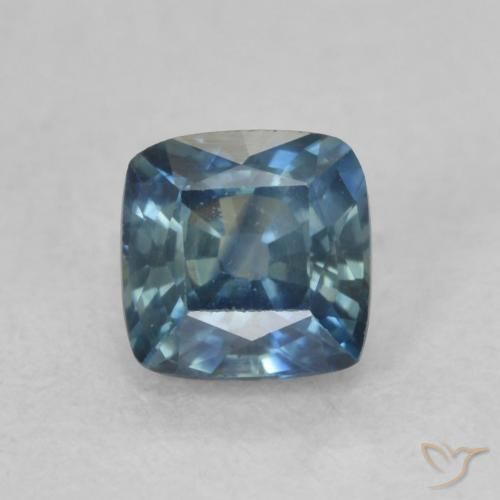 0.77ct 자연스러운 파란색 사파이어, 방석, VVS-VS
