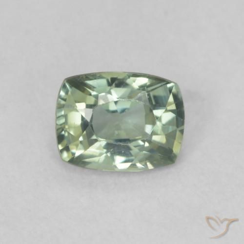 0.47ct 자연스러운 라이트 포레스트 그린 사파이어, 방석, VVS-VS