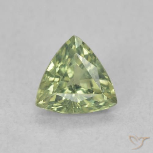 0.55ct 자연스러운 따뜻한 녹색 사파이어, 일조, VS