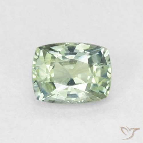 0.64ct 자연스러운 라이트 세이지 그린 사파이어, 방석, VS