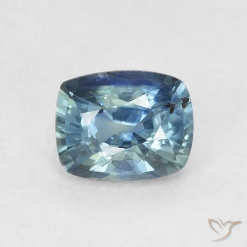 0.74ct 자연스러운 진한 파랑 사파이어, 방석, VS