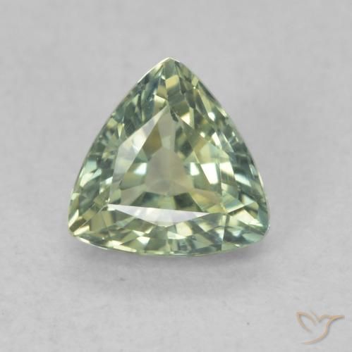 0.76ct 자연스러운 라이트 세이지 그린 사파이어, 일조, VVS