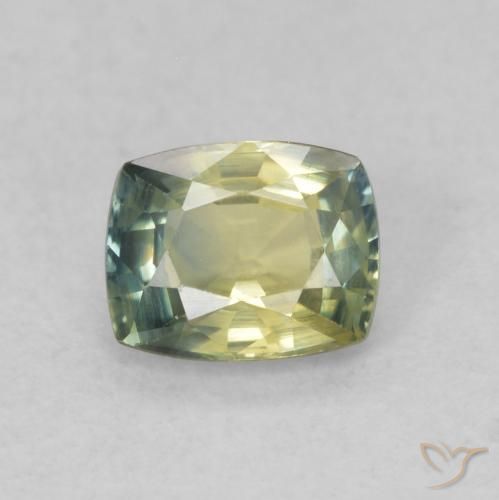 0.61ct 자연스러운 다색 사파이어, 방석, VVS