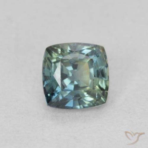 0.54ct 자연스러운 Teal Blue 사파이어, 방석, VS