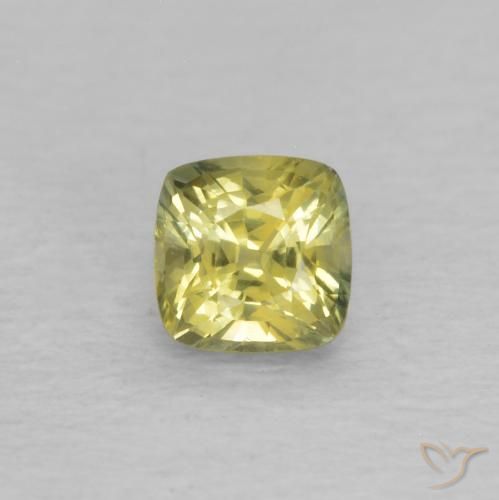 0.42ct 자연스러운 파인애플 옐로우 사파이어, 방석, VVS-VS