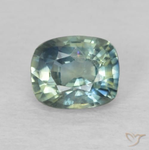 0.76ct 자연스러운 다색 사파이어, 방석, VS-SI