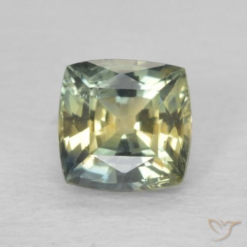 0.91ct 자연스러운 다색 사파이어, 방석, VS-SI