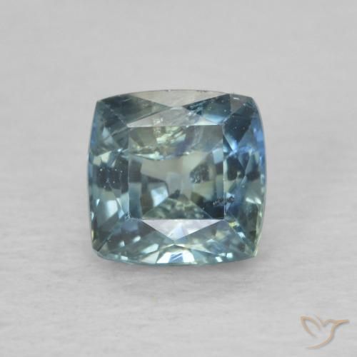 0.76ct 자연스러운 청록색 사파이어, 방석, VS-SI