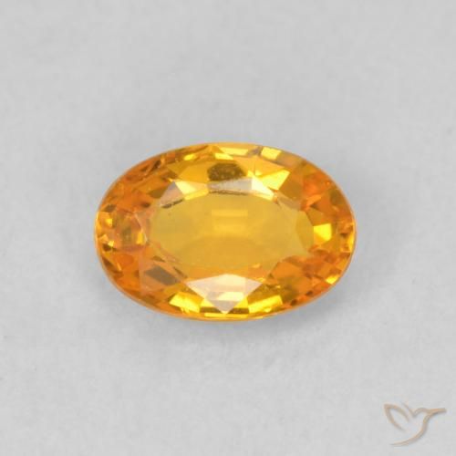 0.63ct 자연스러운 살구 오렌지 사파이어, 타원형, VVS-VS