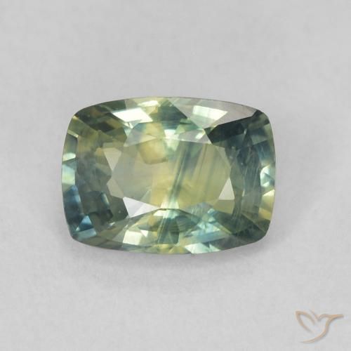 0.77ct 자연스러운 다색 사파이어, 방석, VS