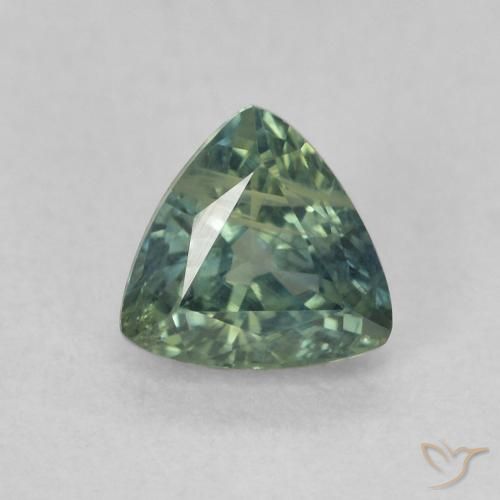 0.79ct 자연스러운 블루 그린 사파이어, 일조, VS