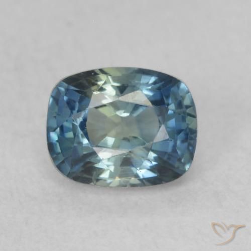 0.64ct 자연스러운 다색 사파이어, 방석, VVS
