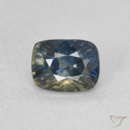 0.47ct 자연스러운 다색 사파이어, 방석, VVS