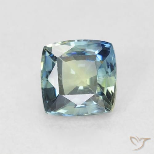 0.70ct 자연스러운 다색 사파이어, 방석, VVS-VS