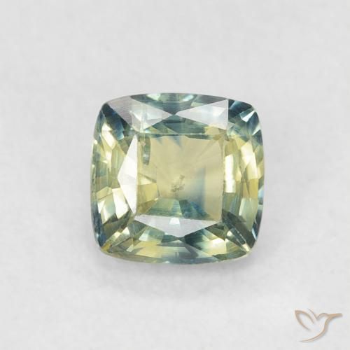 0.59ct 자연스러운 다색 사파이어, 방석, VS
