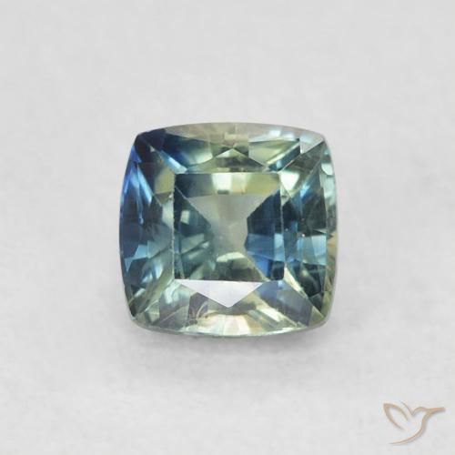 0.71ct 자연스러운 다색 사파이어, 방석, VS