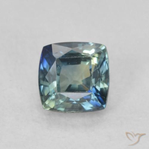 0.67ct 자연스러운 다색 사파이어, 방석, VVS-VS