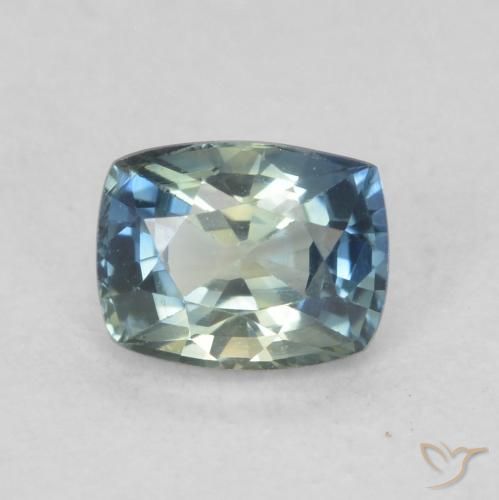 0.77ct 자연스러운 다색 사파이어, 방석, VVS-VS
