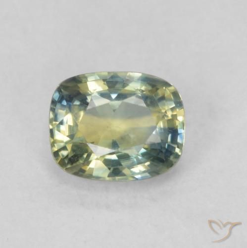 0.63ct 자연스러운 다색 사파이어, 방석, VVS-VS