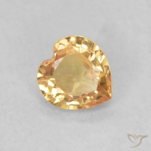 0.41ct 자연스러운 골든 사파이어, 마음, VVS-VS