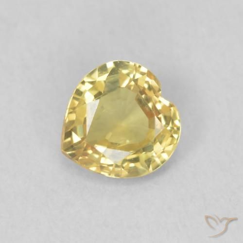 0.45ct 자연스러운 투스카니 옐로우 사파이어, 마음, VVS-VS