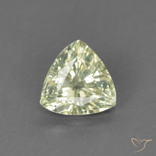 0.66ct 자연스러운 옅은 라임 그린 사파이어, 일조, VS