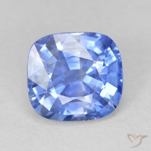 2.74ct 자연스러운 파스텔 블루 사파이어, 방석, VVS-VS