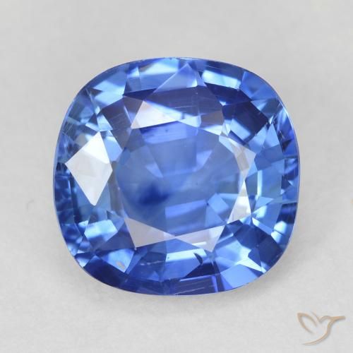 3.23ct 자연스러운 미디엄 다크 블루 사파이어, 방석, VVS-VS
