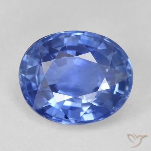 4.05ct 자연스러운 미디엄 네이비 블루 사파이어, 타원형, VVS-VS
