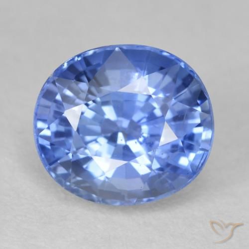 2.95ct 자연스러운 미디엄 네이비 블루 사파이어, 타원형, VS