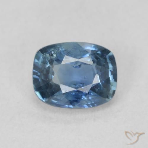 0.59ct 자연스러운 진한 파랑 사파이어, 방석, VS