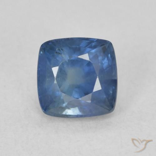 0.82ct 자연스러운 네이비 블루 사파이어, 방석, VS
