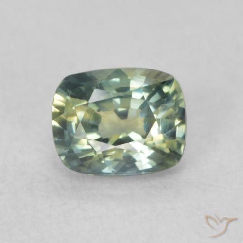 0.64ct 자연스러운 청록색 사파이어, 방석, VS
