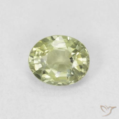 0.46ct 자연스러운 미디엄 그린 사파이어, 타원형, VVS-VS