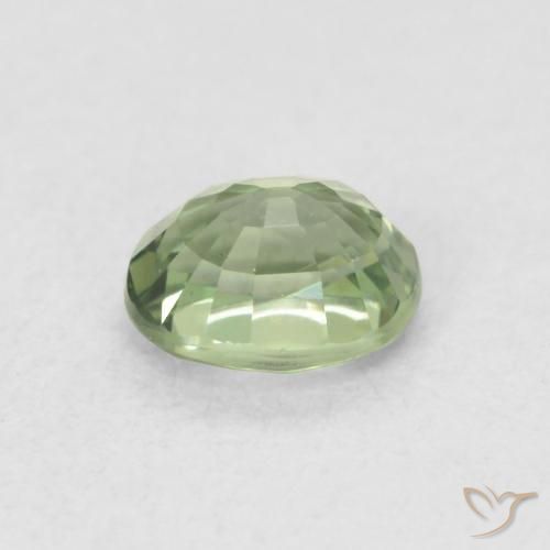 0.59캐럿 천연 Medium Light Green 사파이어, 타원형, VVS-VS