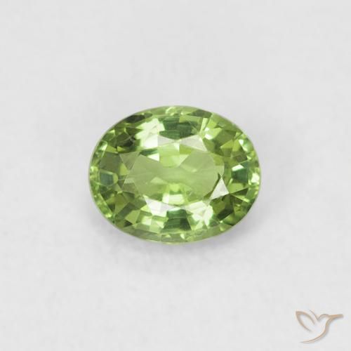 0.41ct 자연스러운 포레스트 그린 사파이어, 타원형, VVS-VS