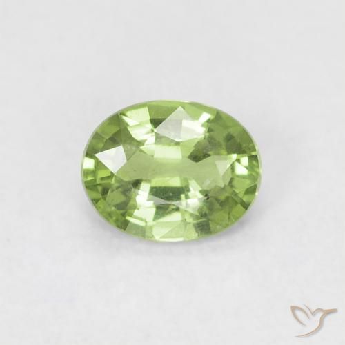 0.44ct 자연스러운 페어 그린 사파이어, 타원형, VVS-VS