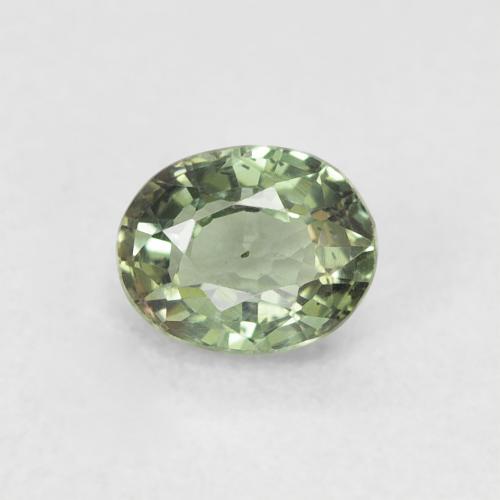 0.56ct 자연스러운 연한 초록색 사파이어, 타원형, VVS-VS