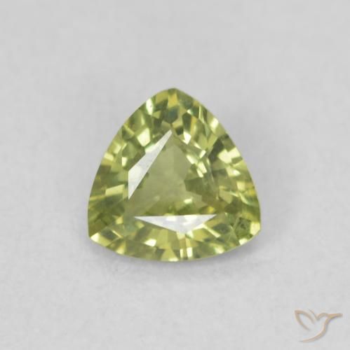 0.41ct 자연스러운 황록색 사파이어, 일조, VVS