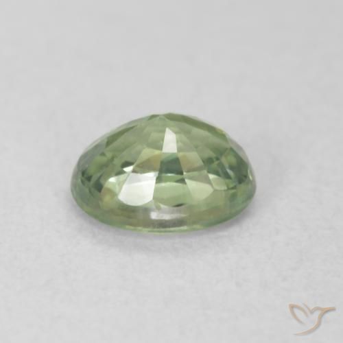 0.54캐럿 천연 Medium Light-Green 사파이어, 타원형, VVS