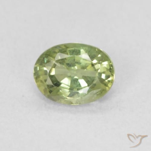 0.42ct 자연스러운 라이트 포레스트 그린 사파이어, 타원형, VS