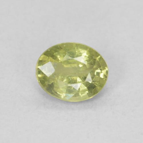 0.42ct 자연스러운 따뜻한 흙빛 녹색 사파이어, 타원형, VS