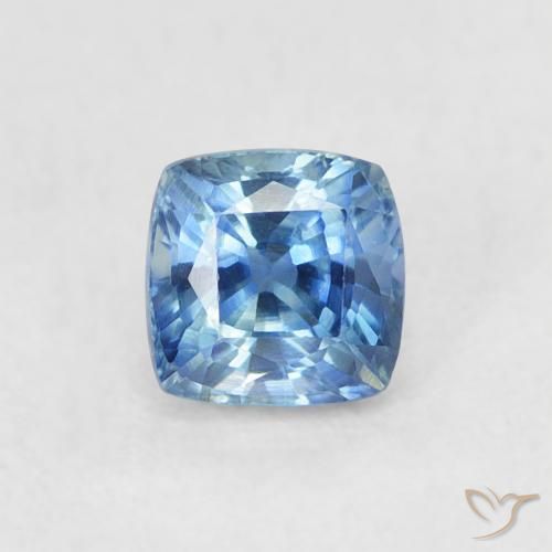 0.57ct 자연스러운 하늘색 사파이어, 방석, VVS-VS