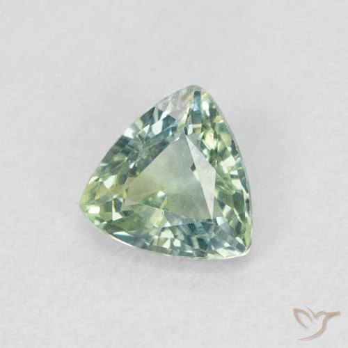 0.50캐럿 천연 Medium Light Green 사파이어, 일조, VVS-VS
