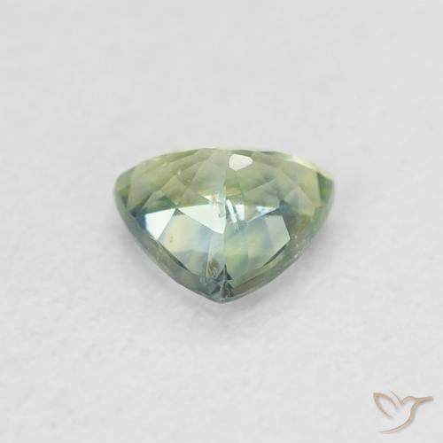 0.50캐럿 천연 Medium Light Green 사파이어, 일조, VVS-VS