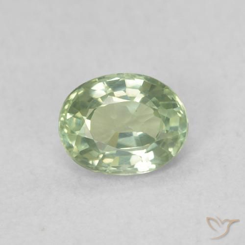 0.44ct 자연스러운 라이트 세이지 그린 사파이어, 타원형, VVS-VS