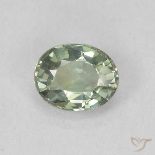 0.56ct 자연스러운 포레스트 그린 사파이어, 타원형, VVS-VS